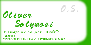 oliver solymosi business card